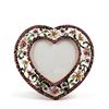 Image 1 : Floral Heart Shaped Faberge Inspired Picture Frame
