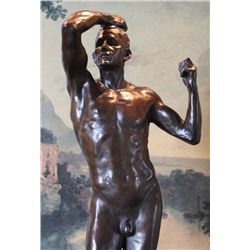 Erotic Athletic Male Nude Bronze Sculpture