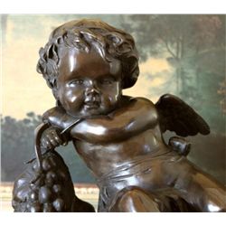 Dazzling Bronze Sculpture Bronze Cupid Cherub