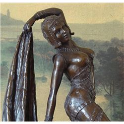Alluring Bronze Sculpture Vegas Show Girl Art Deco