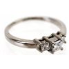 Image 2 : LADIES 14K GOLD PAST PRESENT FUTURE DIAMOND RING