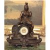 Image 1 : Magnificent Bronze Britannia Goddess Mantel Clock