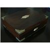 Image 1 : ANTIQUE ROSEWOOD MOTHER OF PEARL & BRASS Box