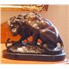 Image 1 : Fighting Lion and Serpent Bronze Sculpture
