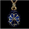 Image 1 : Snowflake Faberge Inspired Egg Pendant