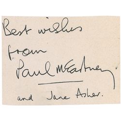 Paul McCartney and Jane Asher