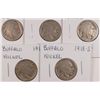 Image 1 : 5-1918-S BUFFALO NICKELS AVG CIRC