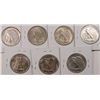 Image 2 : 7 DIFFERENT WALKING LIBERTY HALF DOLLARS (41-D,41-S,42,42-D,43-D,44,45) XF-AU