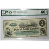 Image 1 : 1872 $2 STATE OF SOUTH CAROLINA PMG 66 EPQ