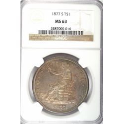 1877-S TRADE DOLLAR NGC MS63 NICE