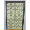 Image 1 : UNCUT SHEET OF 16 1976 $2.00 NOTES ( BICENTENNIAL ) IN BLACK TREASURY HOLDER