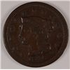 1846 LARGE CENT VF