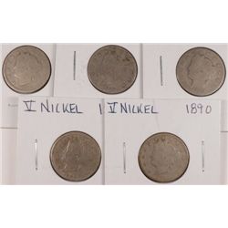 5-1890 V-NICKELS AVG CIRC