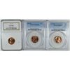 Image 1 : 2 1973-D LINCOLN CENTS PCGS MS-66 RED, & 1964 NGC PF-67 RED