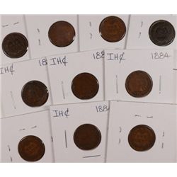 10-1884 INDIAN HEAD CENTS AVG CIRC