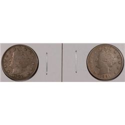 1891 VF/XF & 1892 VF/XF V-NICKELS