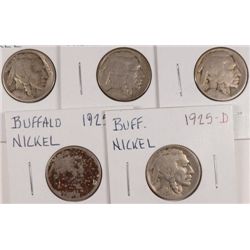 5-1925-D BUFFALO NICKELS AVG CIRC