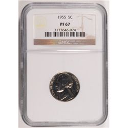 1955 PROOF JEFFERSON NICKEL NGC PF 67