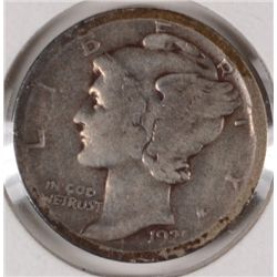 1921-D MERCURY DIME GOOD