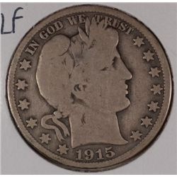 1915 BARBER HALF DOLLAR GOOD