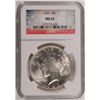 Image 1 : 1923 PEACE DOLLAR NGC MS63