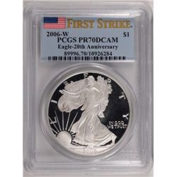 2006-W PROOF SILVER AMERICAN EAGLE PCGS PR 70 DCAM