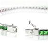 Image 3 : 11.60CT PERIDOT 0.925  SILVER W/ PLATINUM BRACELET