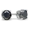 Image 1 : 2CT BLACK DIAMOND 0.925 SILVER EARRINGS