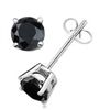 Image 1 : 1.5CT BLACK DIAMOND 0.925 SILVER EARRINGS