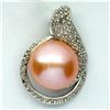 Image 1 : LAVISH ROUND 12MM PEARL PENDANT IN 0.925 SILVER