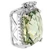 Image 3 : SMASHING 5CT GREEN AMETHYST  0.925 SILVER PENDANT