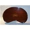 Image 1 : MAHOGANY KIDNEY SHAPED TRAY, having brass handles and central motif. 60 - 80...