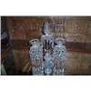 FINE REGENCY CUT GLASS CANDLEABRA, profusilly decorated with incised cutting, polished branches a...