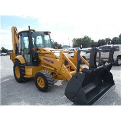 2006 KOMATSU WB156PS-5 4X4 LOADER BACKHOE, S/N A73013, EXTENDAHOE, CUMMINS DIESEL, MULIT- PURPOSE BU