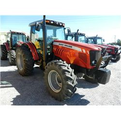 2008 MASSEY FERGUSON 5465 4X4 FARM TRACTOR, S/N T016073, PERKINS DIESEL, DYNA 4 TRANS, 3 PTH, PTO, T