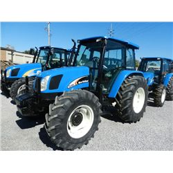 2008 NEW HOLLAND TL100A 4X4 FARM TRACTOR, S/N HJS105168, 3 PTH, PTO, TRIPLE REMOTES, TOP LINK, ECAB 