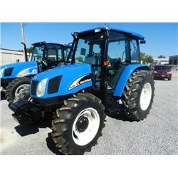 2008 NEW HOLLAND TL100A 4X4 FARM TRACTOR, S/N HJS111167, 3 PTH, PTO, TRIPLE REMOTES, ECAB W/ AC, 18.