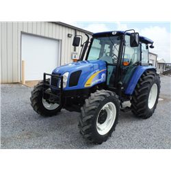 2008 NEW HOLLAND T5060 4X4 FARM TRACTOR, S/N Z8JH14387, 3 PTH, PTO, TRIPLE REMOTES, TOP LINK, ECAB W