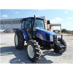 2008 NEW HOLLAND T5060 4X4 FARM TRACTOR, S/N Z8JH14442, 3 PTH, PTO, TRIPLE REMOTES, TOP LINK, ECAB W