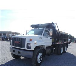 2000 GMC C8500 T/A DUMP, S/N 1GDT7H4C0YJ526139, 7.2L CAT DIESEL, AUTO TRANS, P/S, A/C, AIR BRAKES, 4