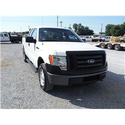 2011 FORD F150 XL 4X4 EXTENDED CAB, S/N 1FTEX1EM3BFC07114, 3.7L V6 GAS, A/T, P/S, A/C, ODOMETER READ