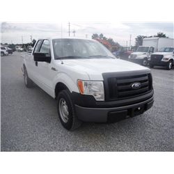 2011 FORD F150 XL EXTENDED CAB, S/N 1FTEX1CM6BFB17832, 3.7L V6 GAS, A/T, P/S, A/C, ODOMETER READING 