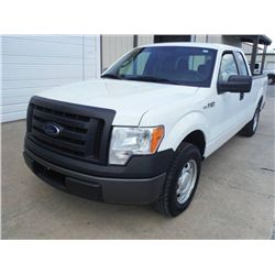 2011 FORD F150 XL EXTENDED CAB, S/N 1FTEX1CM6BFB17846, 3.7L V6 GAS, A/T, P/S, A/C, ODOMETER READING 