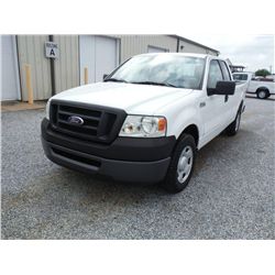 2008 FORD F150 XL EXTENDED CAB, S/N 1FTPX12V48FC22803, 5.4L V8 GAS, A/T, P/S, A/C, ODOMETER READING 