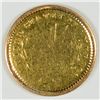 Image 2 : 1849-O $1 GOLD OPEN WREATH POLISHED WEAK DATE