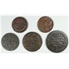 Image 2 : 5 VARIOUS UNATTRIBUTED COPPER 1739 - 1823 G-XF NO DAMAGE