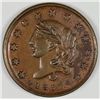 Image 1 : LIBERTY NOT ONE CENT 1837 HARD TIMES TOKEN HT-36 RARE VARIETY AU/BU