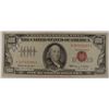 Image 1 : 1966 $100.00 RED SEAL  NOTE NICE CIRC. WITH SOME  WRITING UPPER LEFT