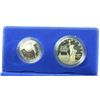 Image 1 : 1986 STATUE OF LIBERTY 2 PIECE PROOF SET, SILVER DOLLAR CLAD HALF, ORIG. PACKAGE