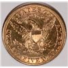 Image 2 : 1908 $5 GOLD LIBERTY XF+
